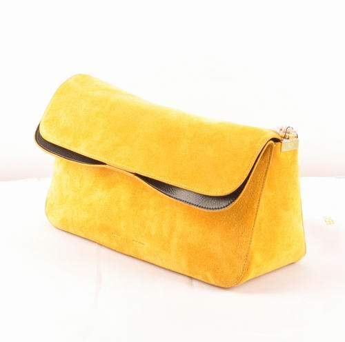 Celine Gourmette Small Bag in Suede Leather - 3078 Yellow